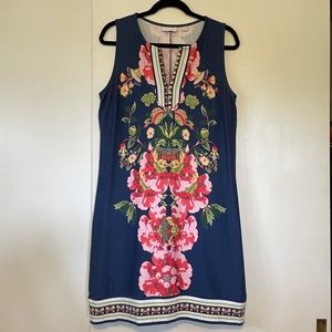NY&Co Cotton Printed Shift Dress sz L